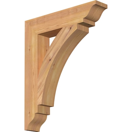 Ekena Millwork Thorton Traditional Smooth Bracket, Western Red Cedar, 3 1/2"W x 18"D x 22"H BKT04X18X22THR01SWR